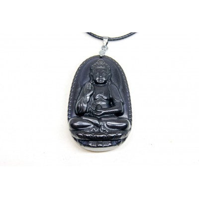 Pendentif Bouddha Obsidienne Œil Céleste