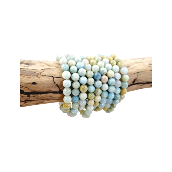 Bracelet aigue-marine mix...
