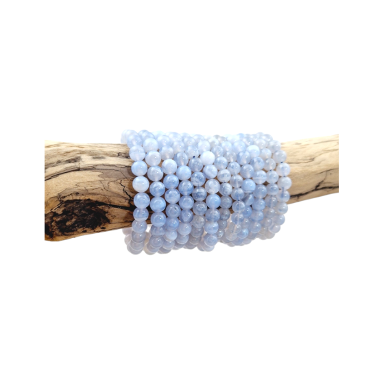 Bracelet calcédoine perles AA