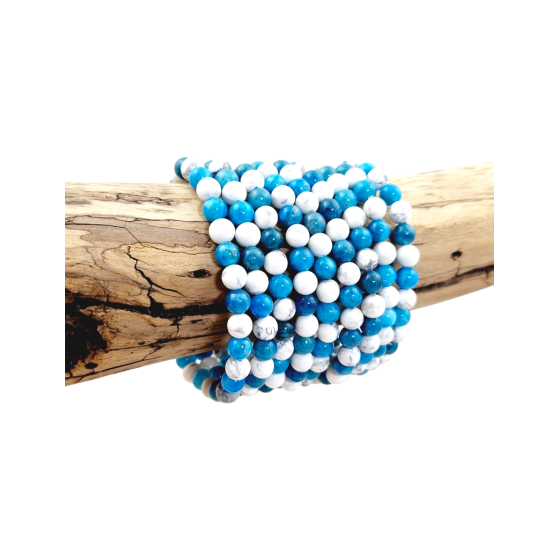 Bracelet Apatite et Howlite...