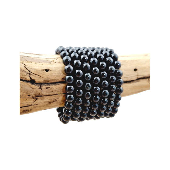 Bracelet jade noir perles A