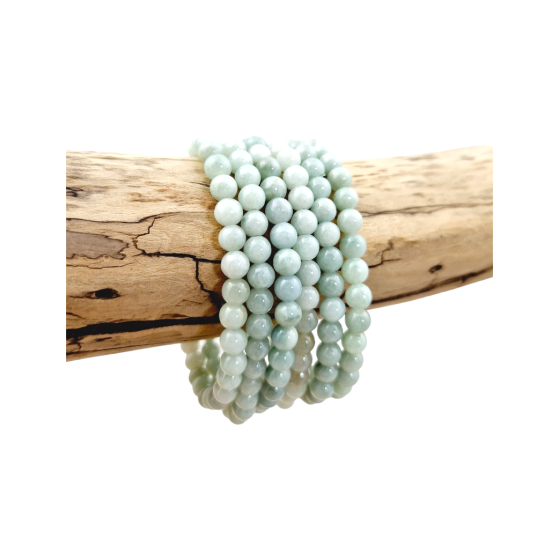 Bracelet jade perles claire...