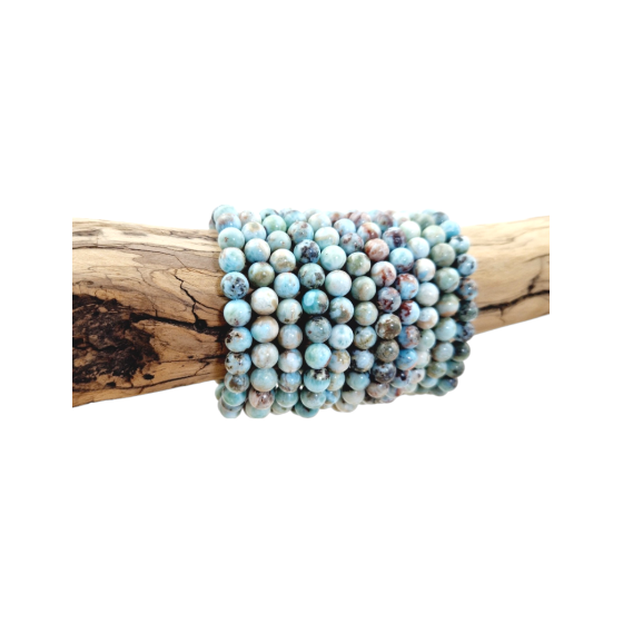Bracelet larimar perles AB