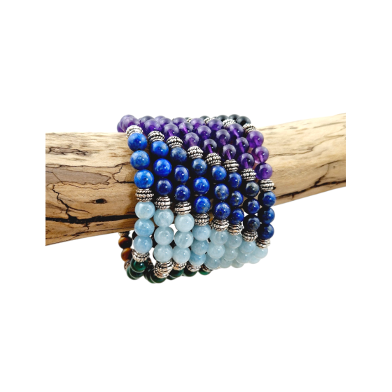 Bracelet 7 chakras top perles AA