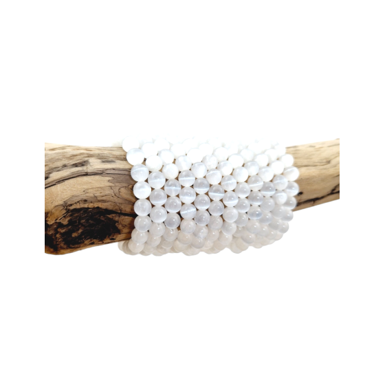Bracelet sélénite perles AA