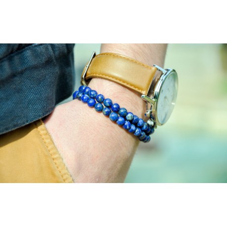 bracelet lapis lazuli homme