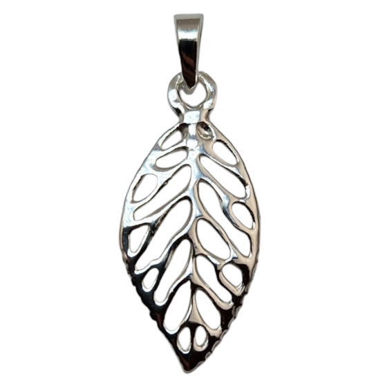 Pendentif feuille sculpté...