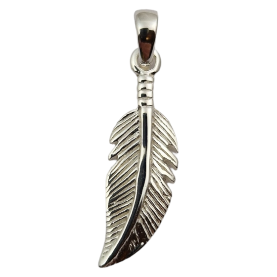 Pendentif plume sculpté...