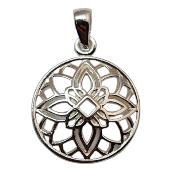 Pendentif fleur 3 sculpté...