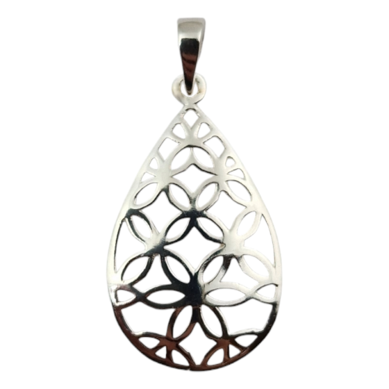 Pendentif goutte fleur de...