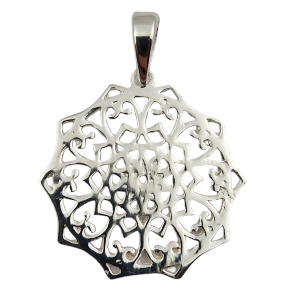 Pendentif mandala  sculpté...