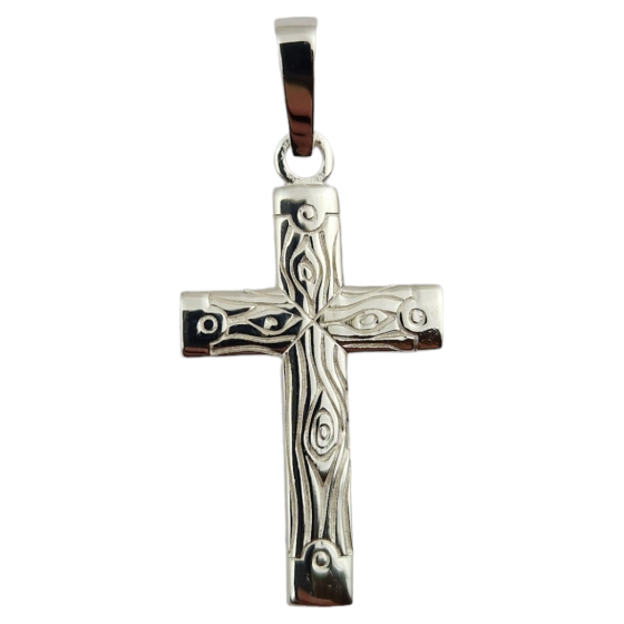 Pendentif croix écorce...