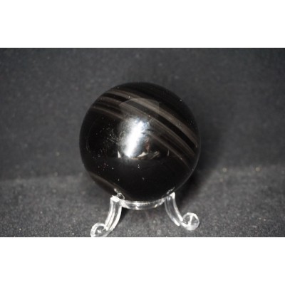 Sphère obsidienne - oeil céleste (6 cm)