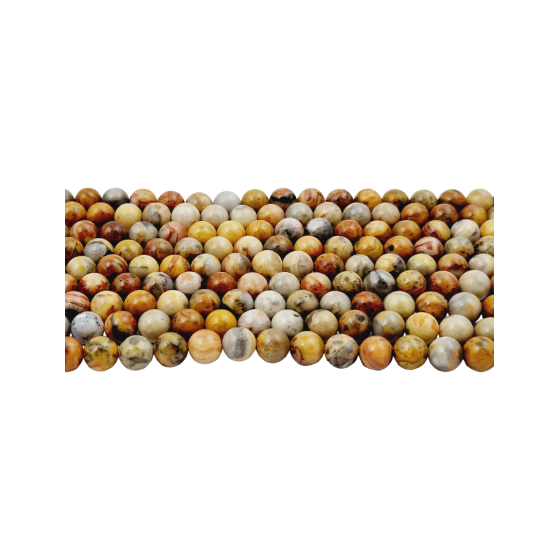 Fil agate crazy lace perles AA