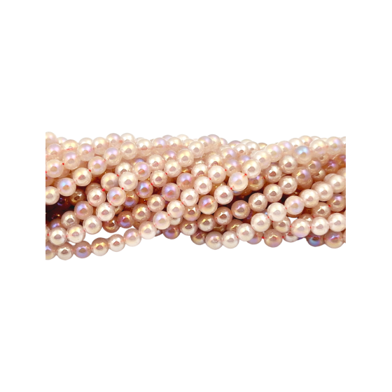 Fil Aura quartz rose perles A
