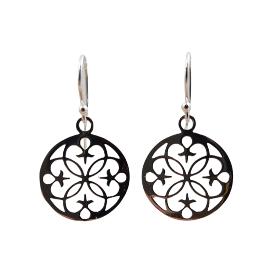 Boucles d'oreilles rosace...