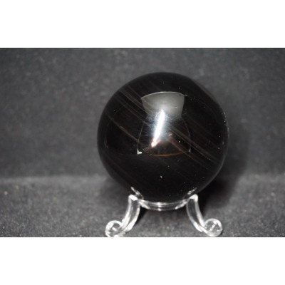Sphère obsidienne - oeil céleste (6,1 cm)