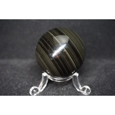 Sphère obsidienne - oeil céleste (4,5 cm)