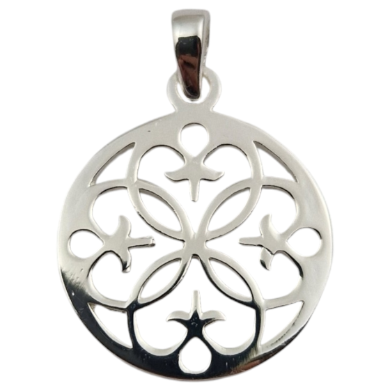 Pendentif rosace sculpté...