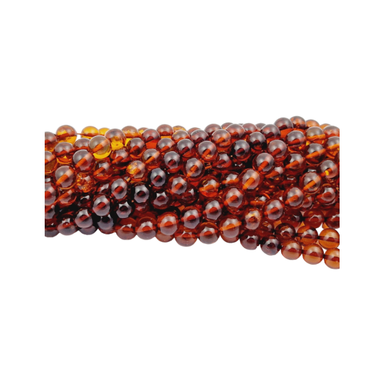 Fil ambre rouge perles AA