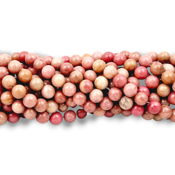 Fil Rhodonite unie perles A