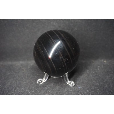 Sphère obsidienne - oeil céleste (6,4 cm)