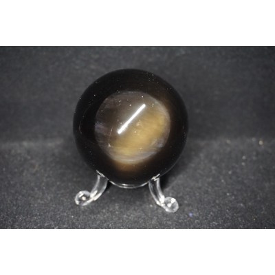 Sphère obsidienne - oeil céleste (5,8 cm)
