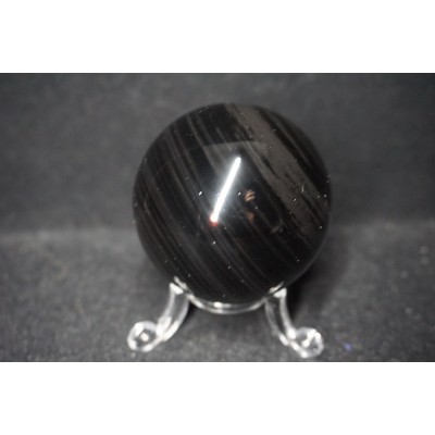Sphère obsidienne - oeil céleste (5,5 cm)