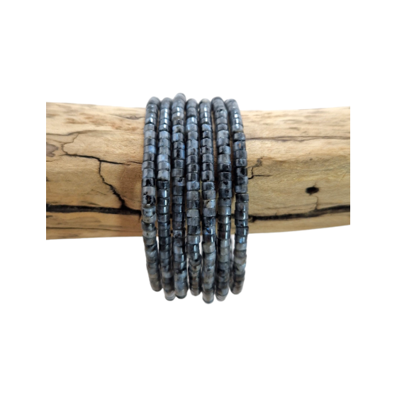Bracelet larvikite perles...