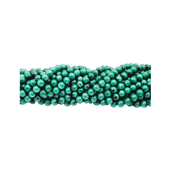 Fil malachite claire perles AA
