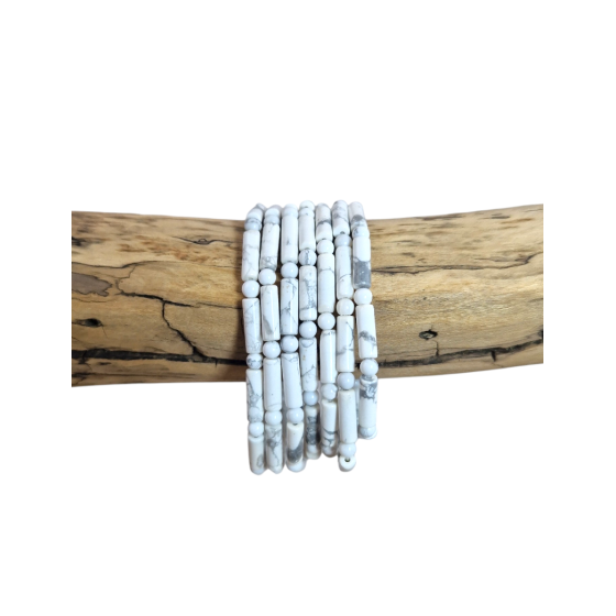 Bracelet Howlite perles...