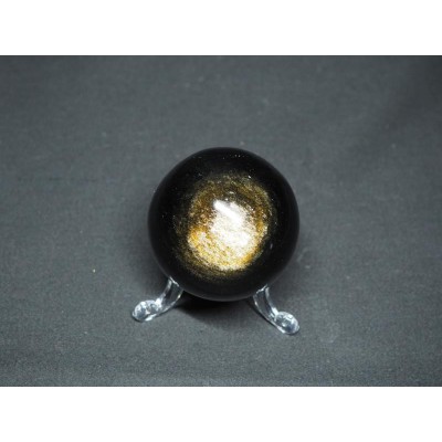 Sphère dorée 4.8 cm en obsidienne