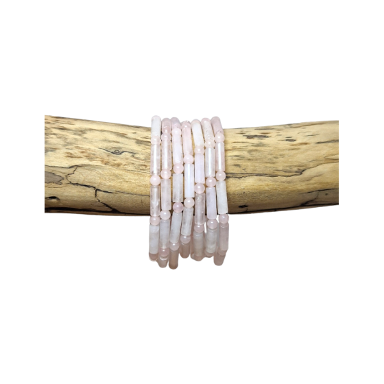 Bracelet Quartz Rose perles...