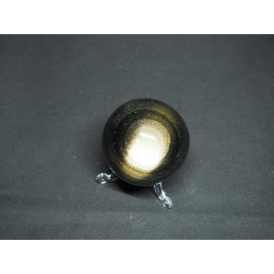 Sphère dorée 5.4 cm en obsidienne