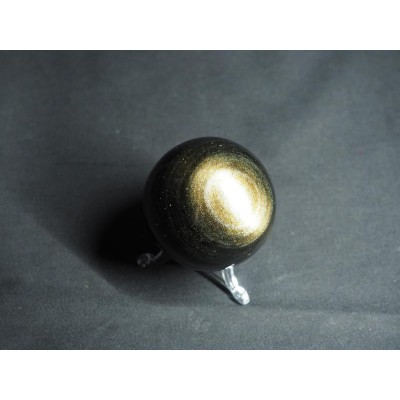 Sphère dorée 5.8 cm en obsidienne