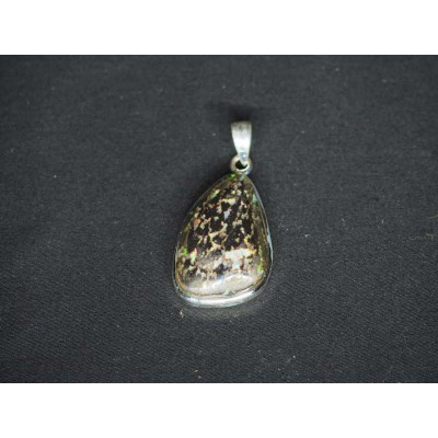 Pendentif - Opale Leopard - Serti Argent 925