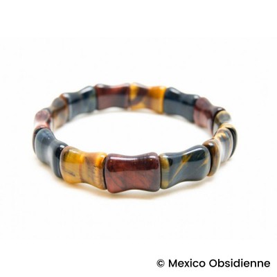 bracelet 3 oeil bambou - Mexico obsidienne - 800X800