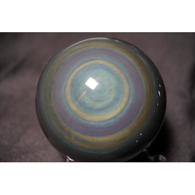 Sphère 6 a 7 cm oeil céleste - obsidienne