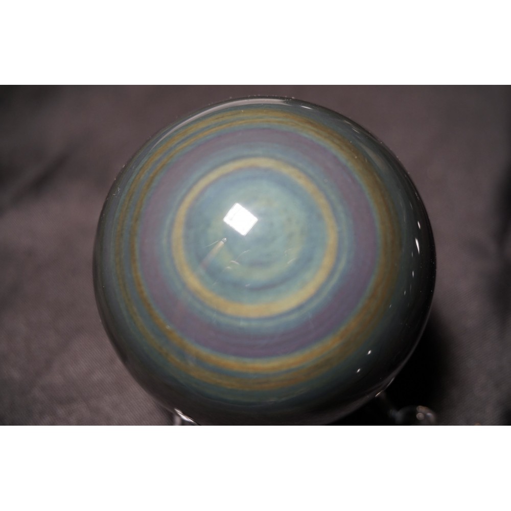 Sphère 6 a 7 cm oeil céleste - obsidienne