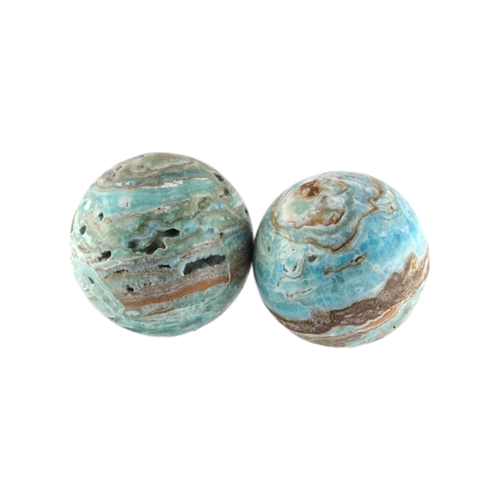 Sphère Aragonite bleue A
