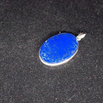 Pendentif Lapis Lazuli - Serti Argent 925 - Mexico Obsidienne