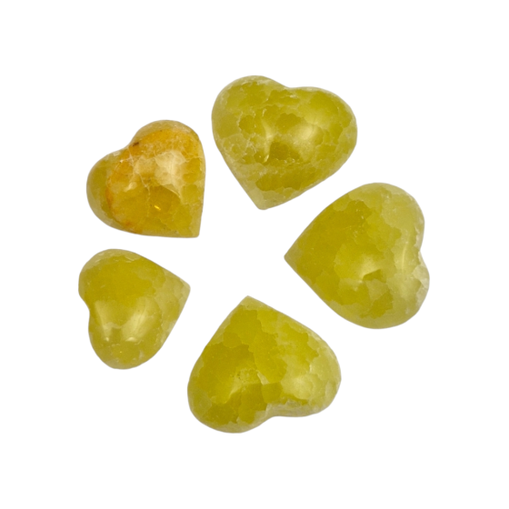 Lot de 5 Coeur 3 cm Calcite...