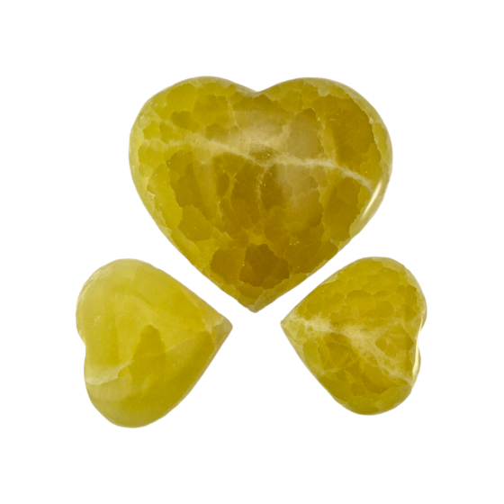 Coeur 5 - 9 cm Calcite jaune A