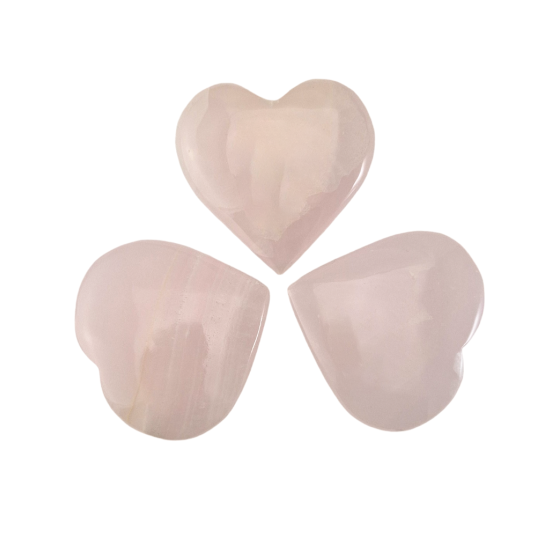Coeur 6 - 7 cm Calcite rose A