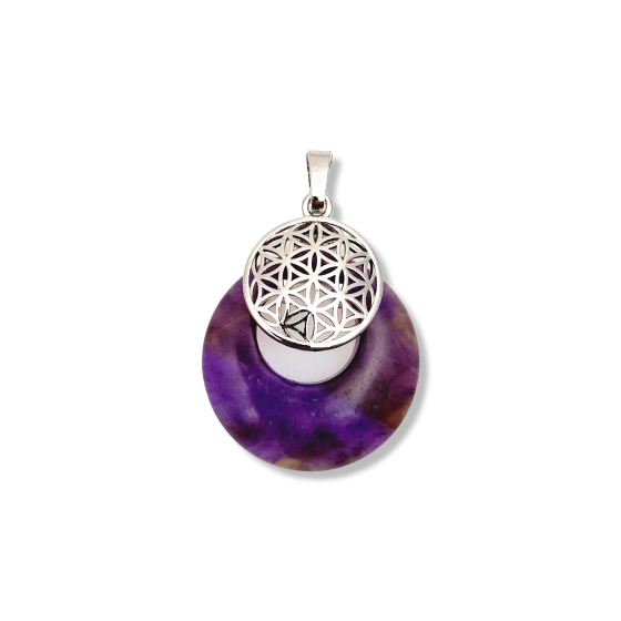 Pendentif donut fleur de vie