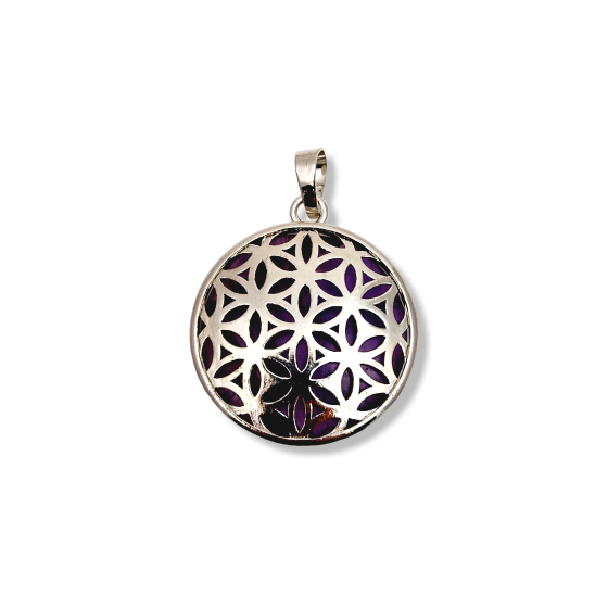 Pendentif métal fleur de vie