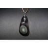 Pendentif oeil céleste bélière - mexico obsidienne,  PO2-O6