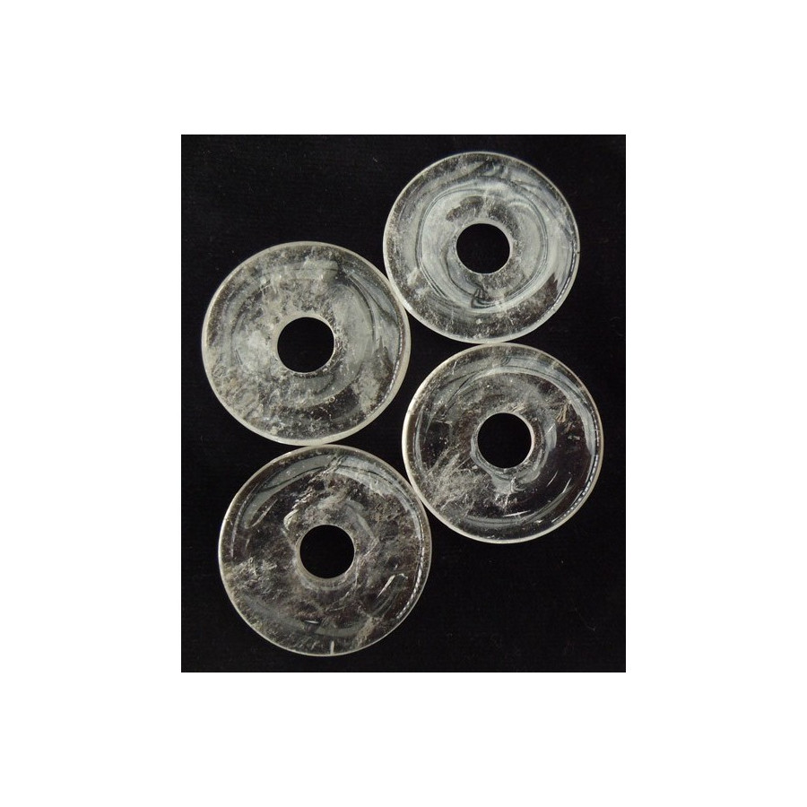 Pendentif donut cristal de quartz Pendentif donut cristal de quartz