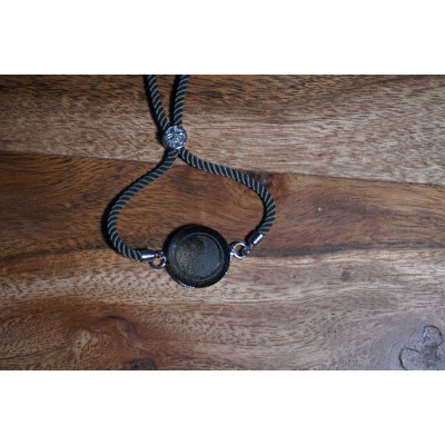 Bracelet yin yang en Obsidienne Dorée