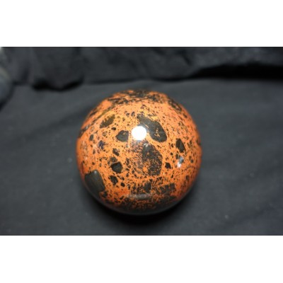 9 cm Sphère obsidienne acajou